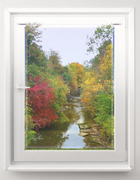 Scheibenhänger Herbstbach maske, eckig